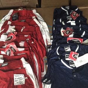 Soccer Team Jerseys (Bike) Q=15 USA colors Girls (Kids) S-M-L sets tops & Shorts